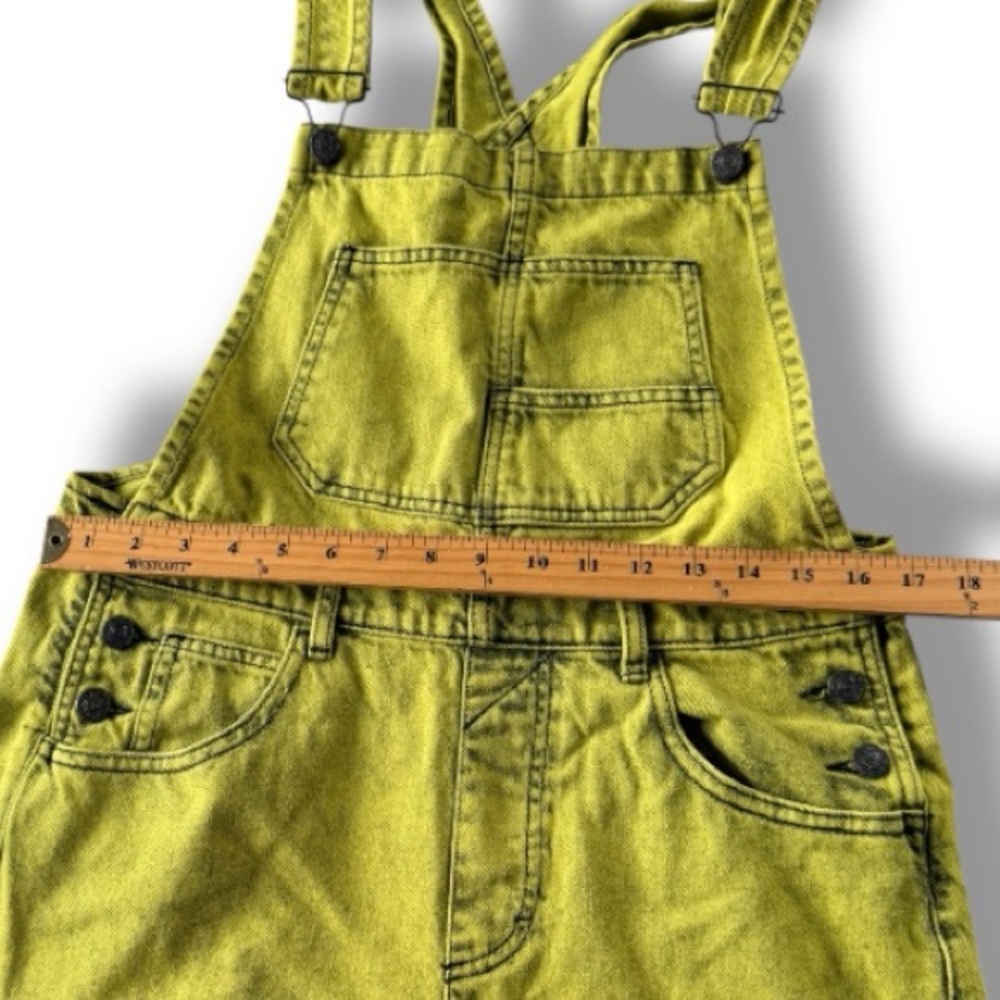 Free People Ziggy Straight Leg Denim
Overalls in Acid Yellow Size Small - Picture 6 of 9